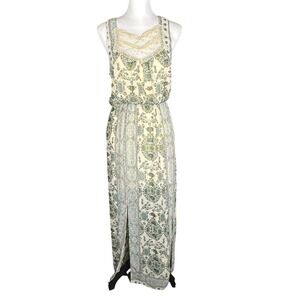 Free People | Dresses | Free People Golden Dawn Blue Embellished Maxi Dress  | Poshmark